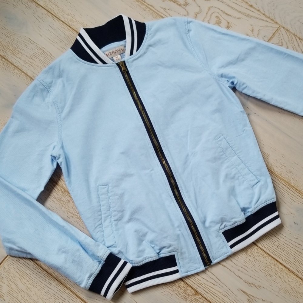 🐦Chambray denim soft light weight bomber jacket cardigan xs